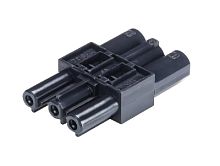 Распределительный блок, 3 полюса: 1 вход / 1 выход, прямой, номинальное напряжение: 250V, номинальный ток: 20А, цвет: черный, серия gesis GST18i3 | код 99.452.9910.0 | Wieland