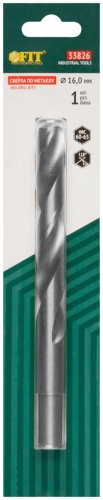 Сверло по металлу HSS полированное в блистере 16.0мм FIT 33826 фото 3