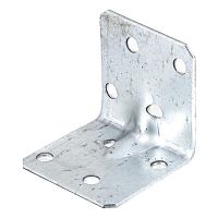 Уголок крепежный усиленный 90х90х40x2 мм, оцинкованный - накл. Tech-Krep | код 126395 | Tech-KREP
