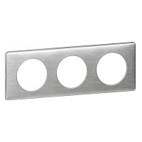 Celiane Рамка 3 Поста Алюминий | код 696963 | Legrand