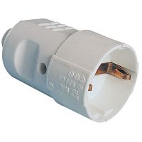 Розетка кабельная, бытовая с центральным вводом кабеля. Серая. IP20 16А 2P+E 230В | код DISSL120163-G | DKC