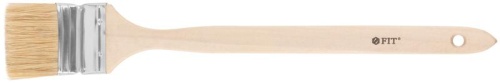 Кисть радиаторная натуральная светлая щетина деревянная ручка 2.5дюйм (63мм) FIT 01216 фото 4