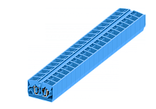 254354 Клемма TB 2-2 проходная промежут. фронт. подключение, сеч. 2.5мм2, син., шт | код 254354 | SUPU