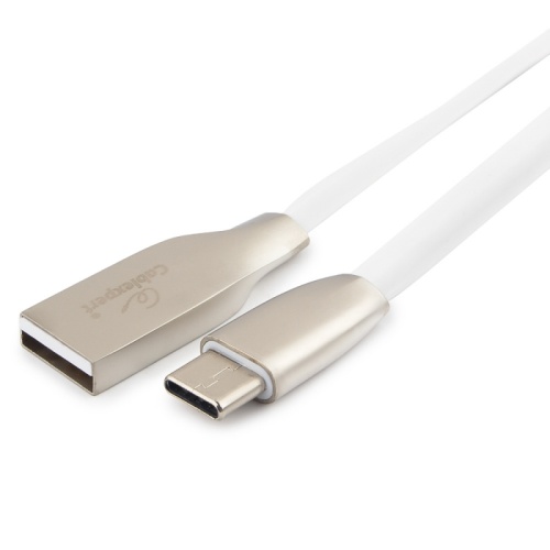 Кабель USB 2.0 Cablexpert CC-G-USBC01W-1M, AM/Type-C, серия Gold, длина 1м, белый, блистер | код CC-G-USBC01W-1M | Cablexpert