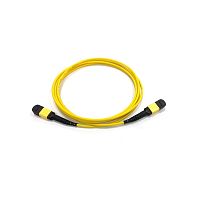 Сборка кабельная MPO-MPO, 12 волокон OS2, тип B (Key Up-Key Up), низкие потери, LSZH, 5 м, желтая | код LAN-12M-12M/OS2B-5.0 | LANMASTER