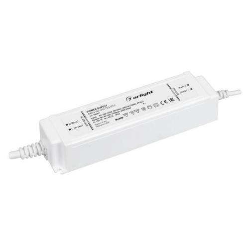 Блок питания ARPJ-SP-341750-PFC (60W, 20-34V, 1.75A) (IP67 Пластик, 5 лет) | код 38621 | Arlight