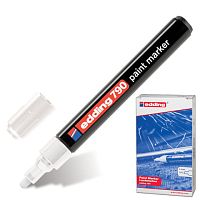 Маркер-краска лаковый EDDING 790,2-4 мм, БЕЛЫЙ, круглый наконечник, пластиковый корпус, E-790/49 | код 150591 | EDDING