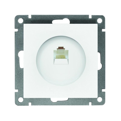 Розетка компьютерная 1-м СП Афина RJ45 кат.5E механизм бел. | код A0051 | Universal Розетка компьютерная 1-м СП Афина RJ45 кат.5E механизм бел. | код A0051 | Universal