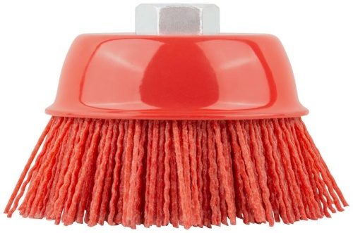 Корщетка-чашка нейлоновая гайка М14 профи 100мм FIT 38798 фото 4