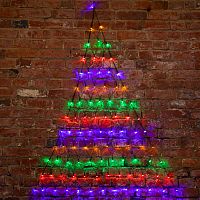 Гирлянда Сеть 2х2х1.5м, свечение с динамикой, черный ПВХ, 136 LED, 230 В, цвет: Мультиколор | код 215-009 | NEON-NIGHT