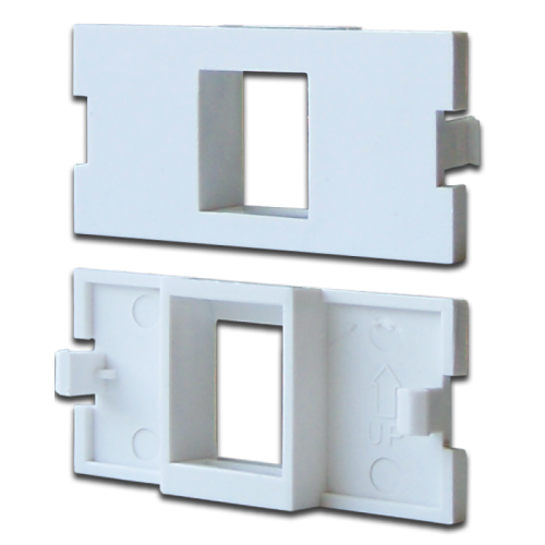 Вставка модульная на 1 кейстоун в розетку LAN-MB, белая | код LAN-MBP-1OK-WH | LANMASTER