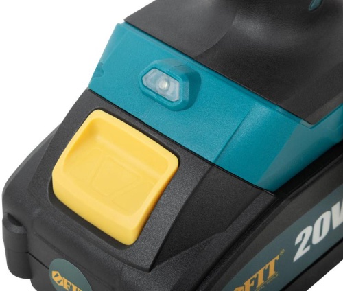 Дрель Шуруповерт Акк. Бесщеточная, 20,0 В, 0-500/2000 об/мин, 100 Нм, Li-Ion 4,0 Ач, 2 ч. рез. накл. кейс | код 79904 | FIT фото 5