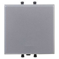 Выключатель одноклавишный модульный, Avanti, Закаленная сталь, 2 модуля | код 4404102 | DKC