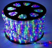 Шнур светодиодный Дюралайт постоянного свечения 2W 220В 1.8Вт/м d13мм (уп.100м) IP44 мультиколор (уп.100м) | код KOC-DL-2W13-RGB | КОСМОС