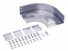 Угол CPO 90 горизонтальный 90° 80х80 в комплекте с крепежными элементами и соединительными пластинами, необходимыми для монтажа, цинк-ламельный | код 36021KZL | DKC