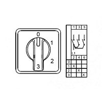 800 256, CS050108M, Многоступенчатые переключатели - 1 полюс, 0-3 50 A 60градус. | код 0.0.0.8.00256 | KLEMSAN