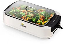 Электрогриль Kitfort КТ-1685 1500Вт белый/черный | код 2004561 | KITFORT