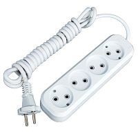 Удлинитель "Эксперт" 4 гнезда 5 метров 10А/2,2кВт без заземления ПВС 2х0,75 PROxima | код UBA10-275-4-05 | EKF