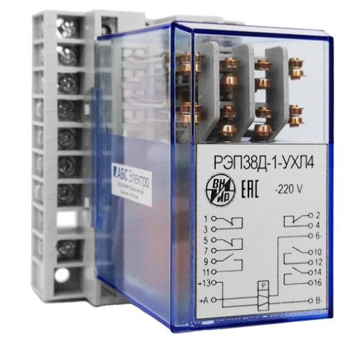 Реле промежуточное РЭП-38Д-1 48В пост. 3/3 зад. прис. | код A8120-T1730 | ВНИИР