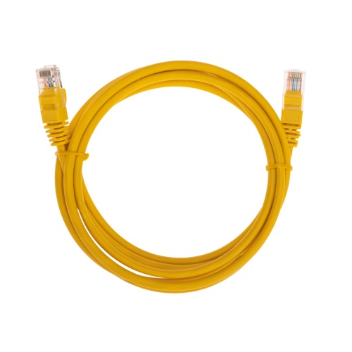 Патч-корд U/UTP, CAT 5e, RJ45-RJ45, 26AWG, LSZH, желтый, 2м REXANT | код 02-0105-2 | REXANT