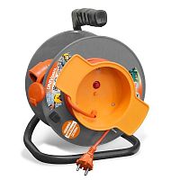 Удлинитель на катушке 1х20м без заземл. 10А IP44 У10-028 термо ПВС 2х0.75 вын. роз. UNIVersal 9633263