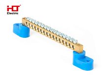 Шина N ноль на двух угловых изол ШНИ-6х9-16-У2-синий HLT | код 081-01-07 | HLT