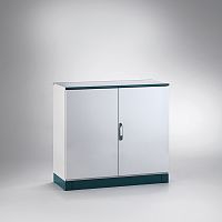 Щит EMOX моноблочный 1000x1200x400мм (ВxШxГ) с монтажной панелью, RAL7035, IP55 | код EMOX-121004PR | ETA