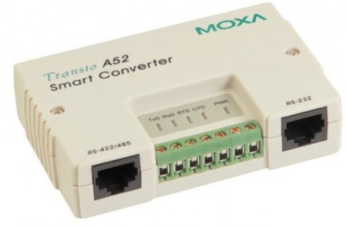 Конвертер A52-DB9F w/o Adapter RS-232 to RS-485 surge protection Converter without adapter. DB9F Cable | код 00-05001524 | MOXA