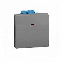 Переключатель 1-клавишный 27, скрытый монтаж, серый | код. 27204-67 | Simon