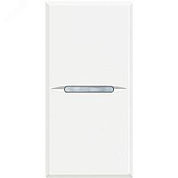 Axolute Выключатель аксиальный одноклавишный 10А 250В автоматические клеммы 1 модуль Белый | код HD4001AN | Legrand