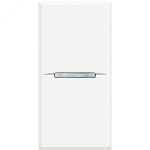 Axolute Выключатель аксиальный одноклавишный 10А 250В автоматические клеммы 1 модуль Белый | код HD4001AN | Legrand