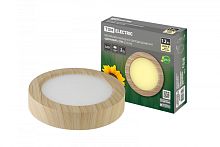 Светильник накладной светодиодный круг Даунлайт СПО (сосна) 12 Вт 170*32 мм 3000К TDM | код SQ0329-0414 | TDM