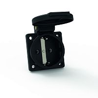 Розетка встраиваемая Schuko 16A 3p 250V IP54 Quick Connect черная Bals | код 71101 | Bals