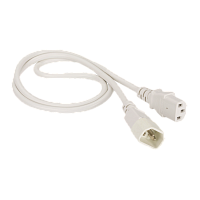 Шнур питания C13-C14, 3х0.75, 220В, 10А, белый, 1.5 метра | код LAN-PP13/14-1.5-WH | LANMASTER