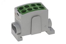 Клемма зелёная, 4 подключения 2,5-16мм 1000V 100А | код HL25/161P2WGR | INPIN