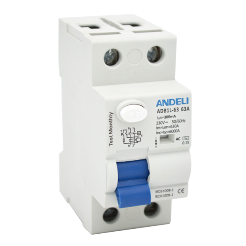 УЗО ADB1L-63 2P 32A 30mA тип AC 6kA (ANDELI) | код ADL03-019 | ANDELI УЗО ADB1L-63 2P 32A 30mA тип AC 6kA (ANDELI) | код ADL03-019 | ANDELI
