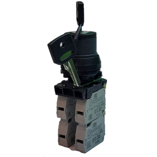 Переключатель Briswik ПЕ 172/7м черный 2но+1нз Ключ с фикс 2-поз , во вкл. сост. не вынимается IP40 УХЛ3 10А | код aZ-YB-0Ai-0132 | Briswik