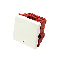 Переключатель одноклавишный, значок лестница, Mosaic 45х45, белый | код LAN-EC45x45-S1S-WH | LANMASTER