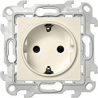 Розетка 2К+З Schuko со штор, слоновая кость | код 2450432-031 | Simon