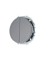 Выключатель 2-кл. СП OSEN 10А IP20 механизм сер. матов. LEZARD 743-7488-101