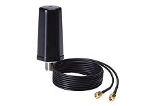 Антенна MAT-WDB-DA-RM-2-0203-1m MIMO 2x2, 2.4/5 GHz, dual-band desktop antenna, 2/3 dBi, RP-SMA-type (male), 1m cable | код 00-06116497 | MOXA