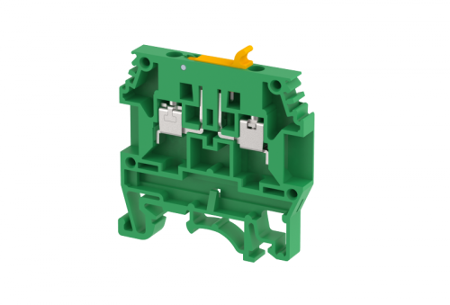 Клемма проходная винтовая 4 мм2, с размыкателем, на 2 подключения, зеленая KULTD4TS(GR) | код 1103130003 | Elmex Клемма проходная винтовая 4 мм2, с размыкателем, на 2 подключения, зеленая KULTD4TS(GR) | код 1103130003 | Elmex