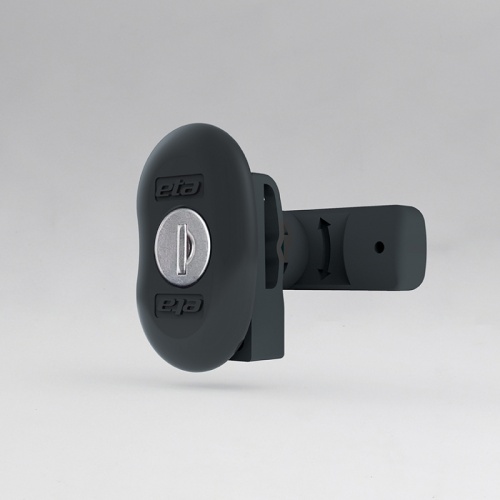 Комплект замка щита EC черного цвета с лого, вставкой под ключ VIRO, ключ в компл., пластиковый язычок | код ECWE0006 | ETA Комплект замка щита EC черного цвета с лого, вставкой под ключ VIRO, ключ в компл., пластиковый язычок | код ECWE0006 | ETA