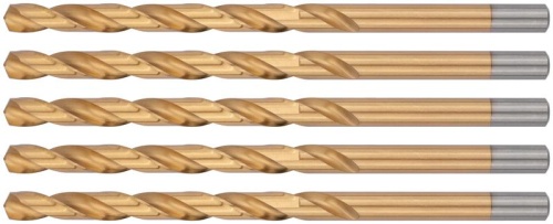 Сверла HSS по металлу, удлиненные, титановое покрытие 10,0х184 мм (5 шт) | код 34300 | FIT фото 6