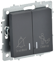 BRITE Выключ. 2-кл. с инд. отел. 10А ВС10-2-9-БрГ граф. IEK | код BR-V20-2-10-K53 | IEK