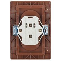 Розетка Intro Plano 1-204-10 без заземления двойная 2х2P, 16А-250В, IP20, СУ, венге | код Б0053913 | ЭРА