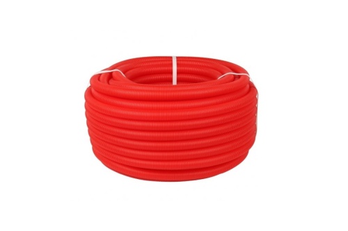 Кожух гофрированный ПНД 40мм красный (под 25 трубу) | код Corpipe25r | РОСТерм