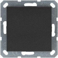 Выключатель одноклавишный перекрестный 10A 250V~ с накладкой, цвет Антрацит | код G3013B | Jasmart