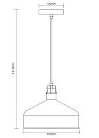 Светильник PL-425L С73 подвес. Amsterdam 1хE27 60Вт 230В сер.+медь Camelion 13030