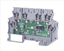 110 040N, Клеммник 2-х ярусный с электронными компонентами (схема 4), WG-EKI-С-корпус MDB | код 0.0.0.1.10040N | KLEMSAN